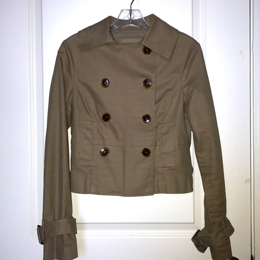 Short Trench light brown jacket coat